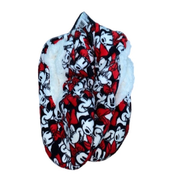 Fuzzy Mini Mouse Slipper Socks sz sm/md - Picture 2 of 4